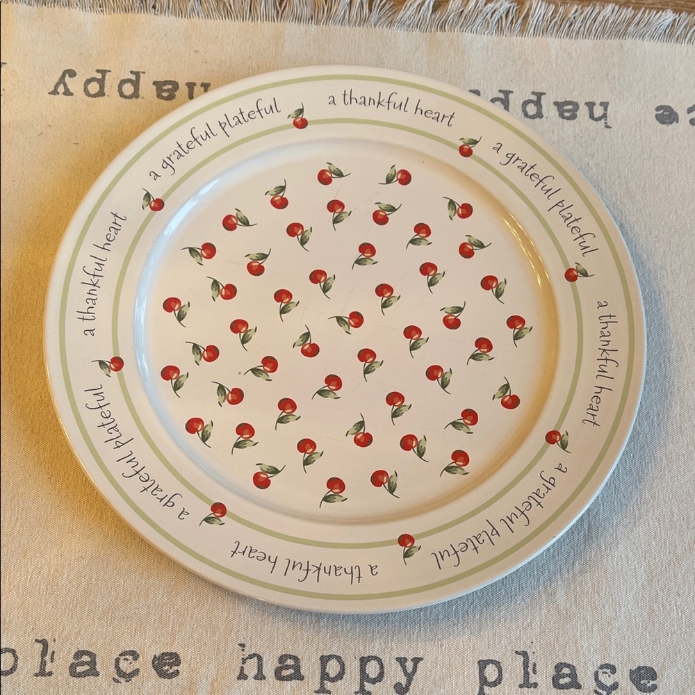 Hallmark Cherry Design Serving Plate